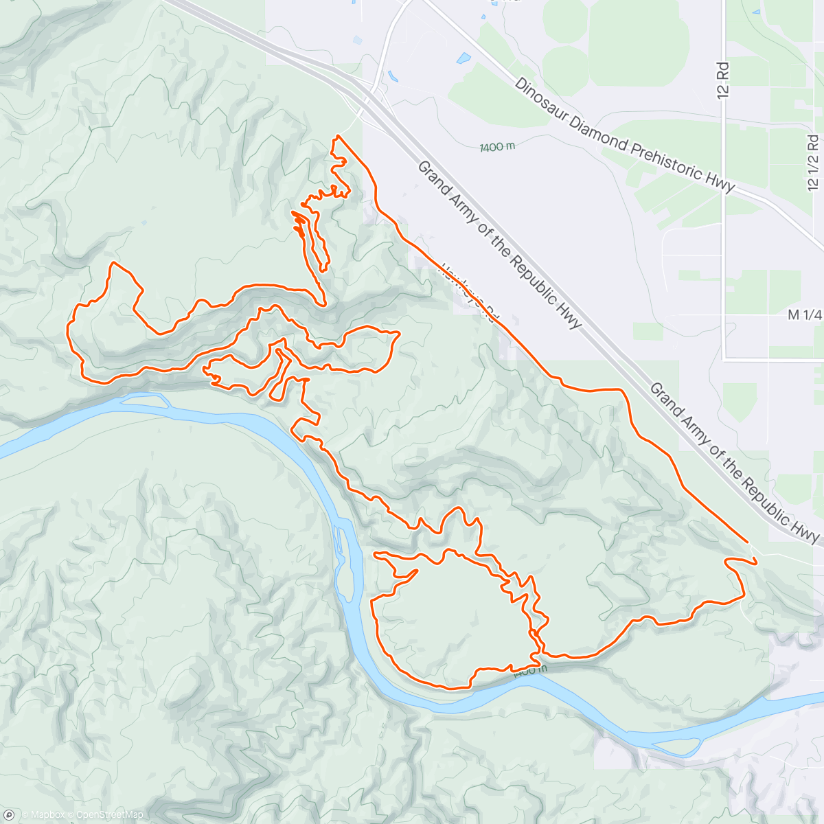Map of the activity, Loma with Bryce