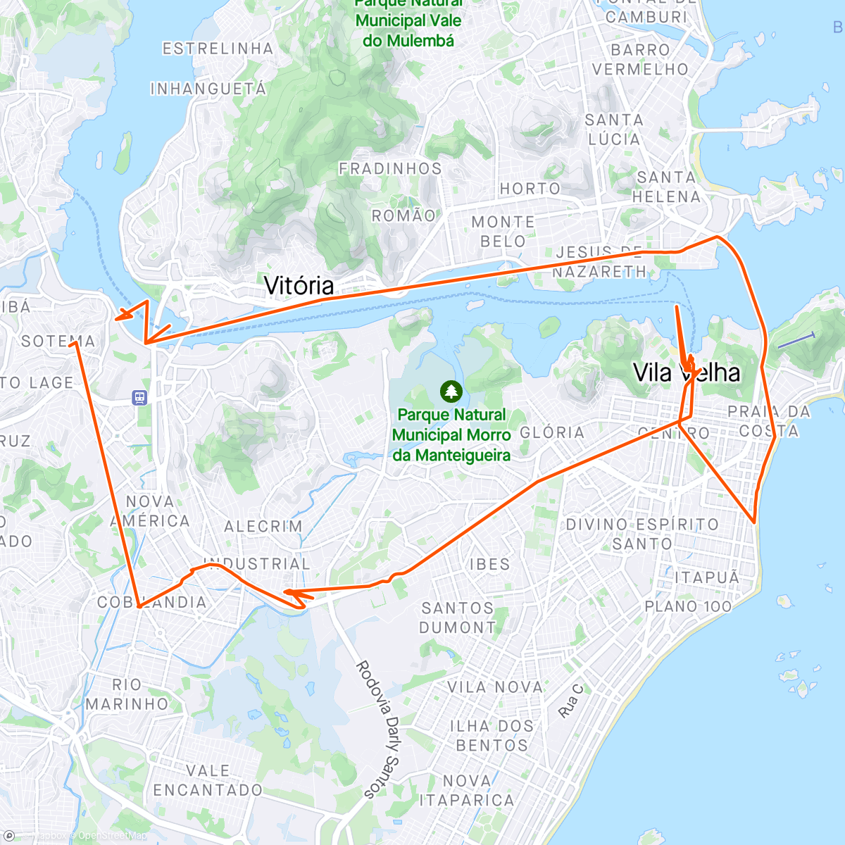 Map of the activity, Romaria dos Ciclistas - Festa da Penha 2024