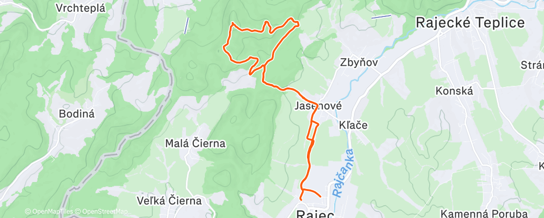 Map of the activity, Morning Run