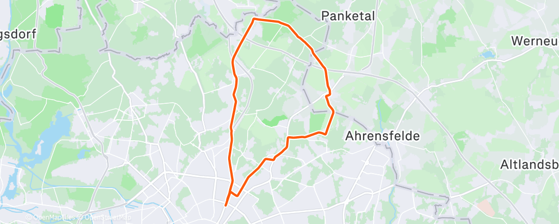 Map of the activity, Afternoon Ride