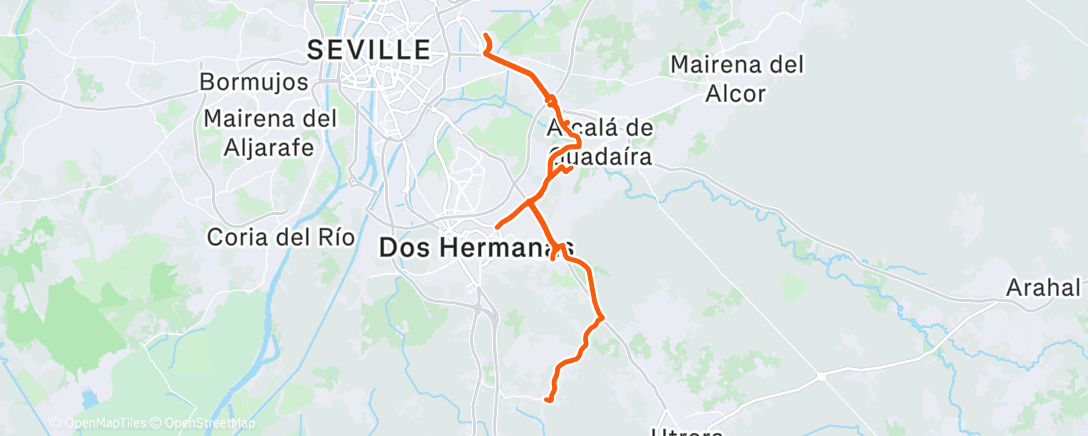 Map of the activity, ☀ Bicicleta a la hora del almuerzo