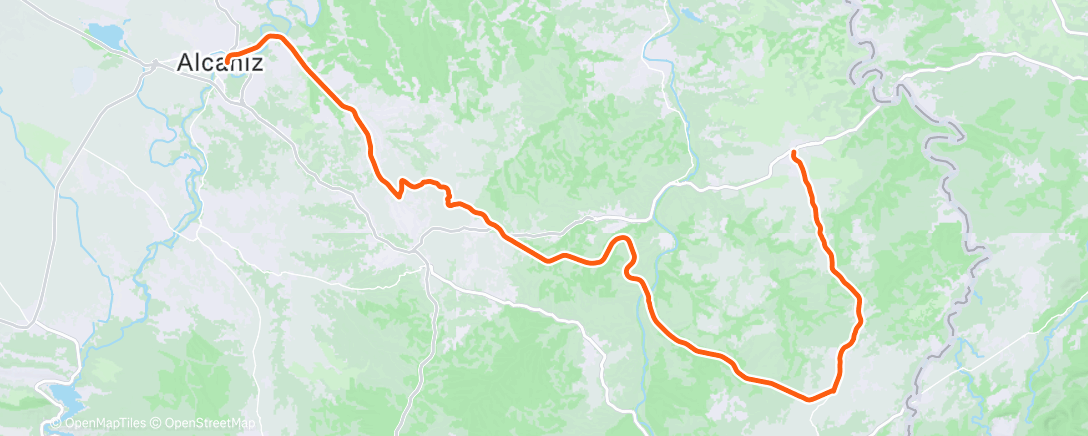 Карта физической активности (Bicicleta de montaña por la tarde)