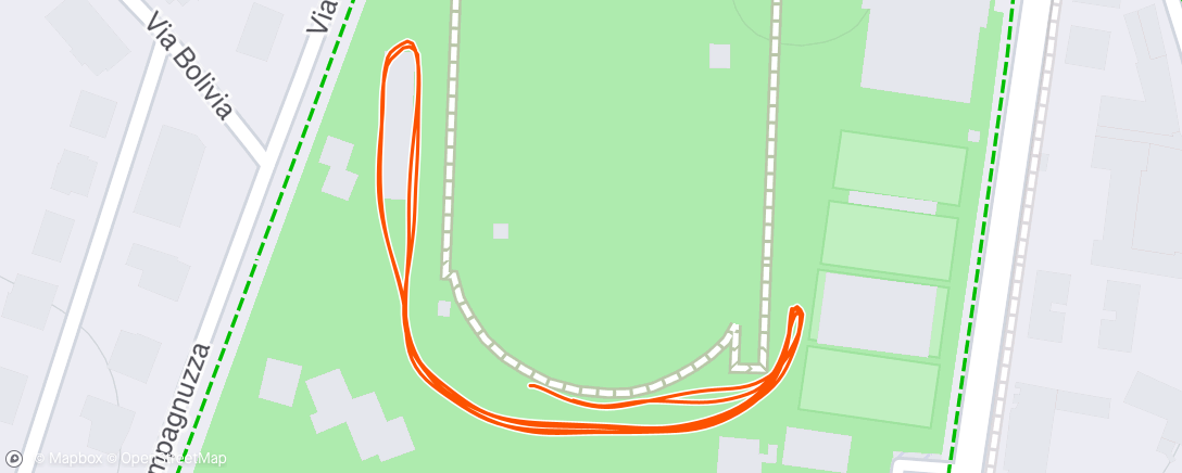 Map of the activity, 1,1km: Defaticamento post-gara