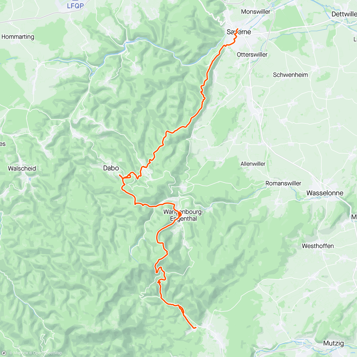 Map of the activity, S - 16 _ E2.3 _ Week-end choc 1/2 _ 45,1 km D+1700