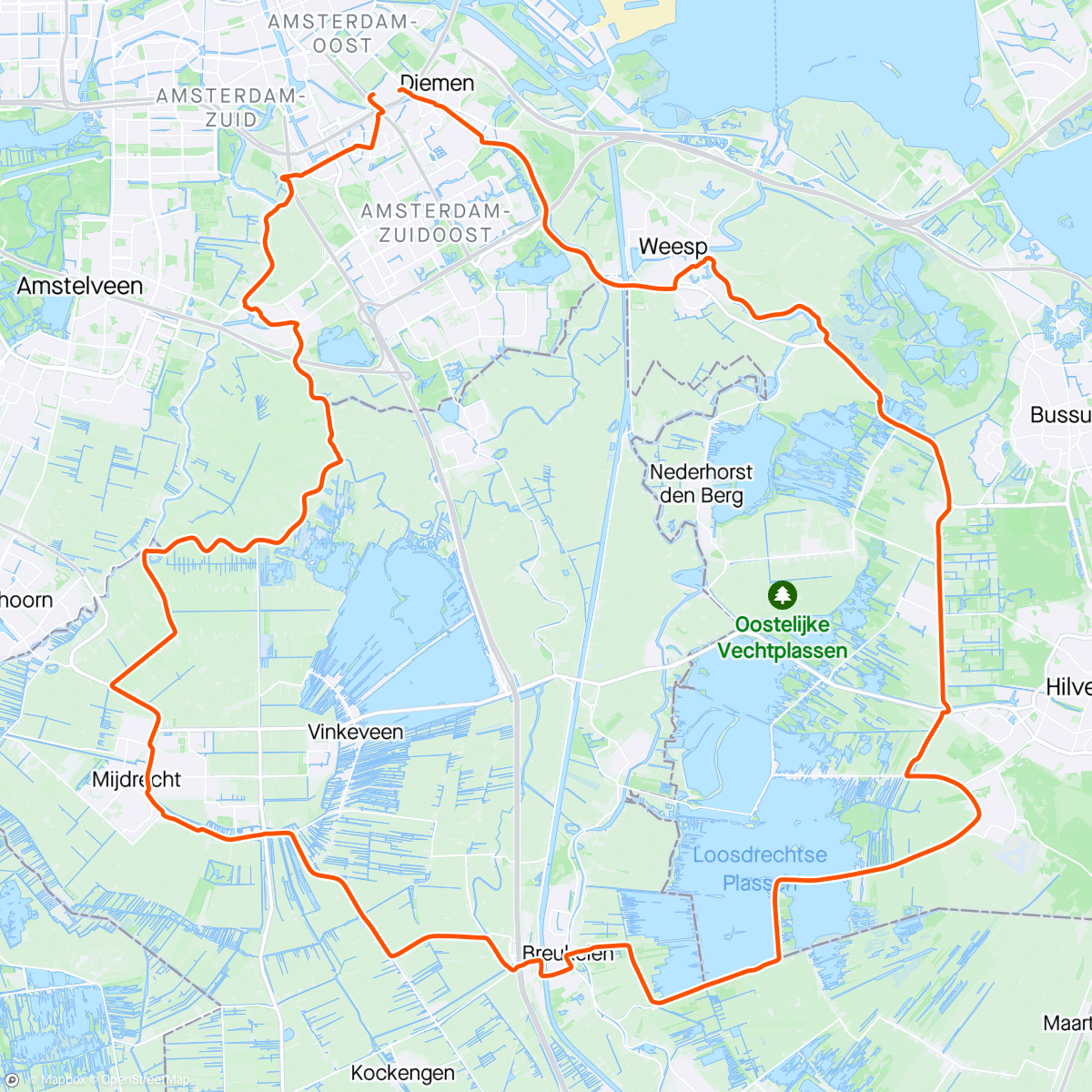 Map of the activity, SuperCyclingSunday
