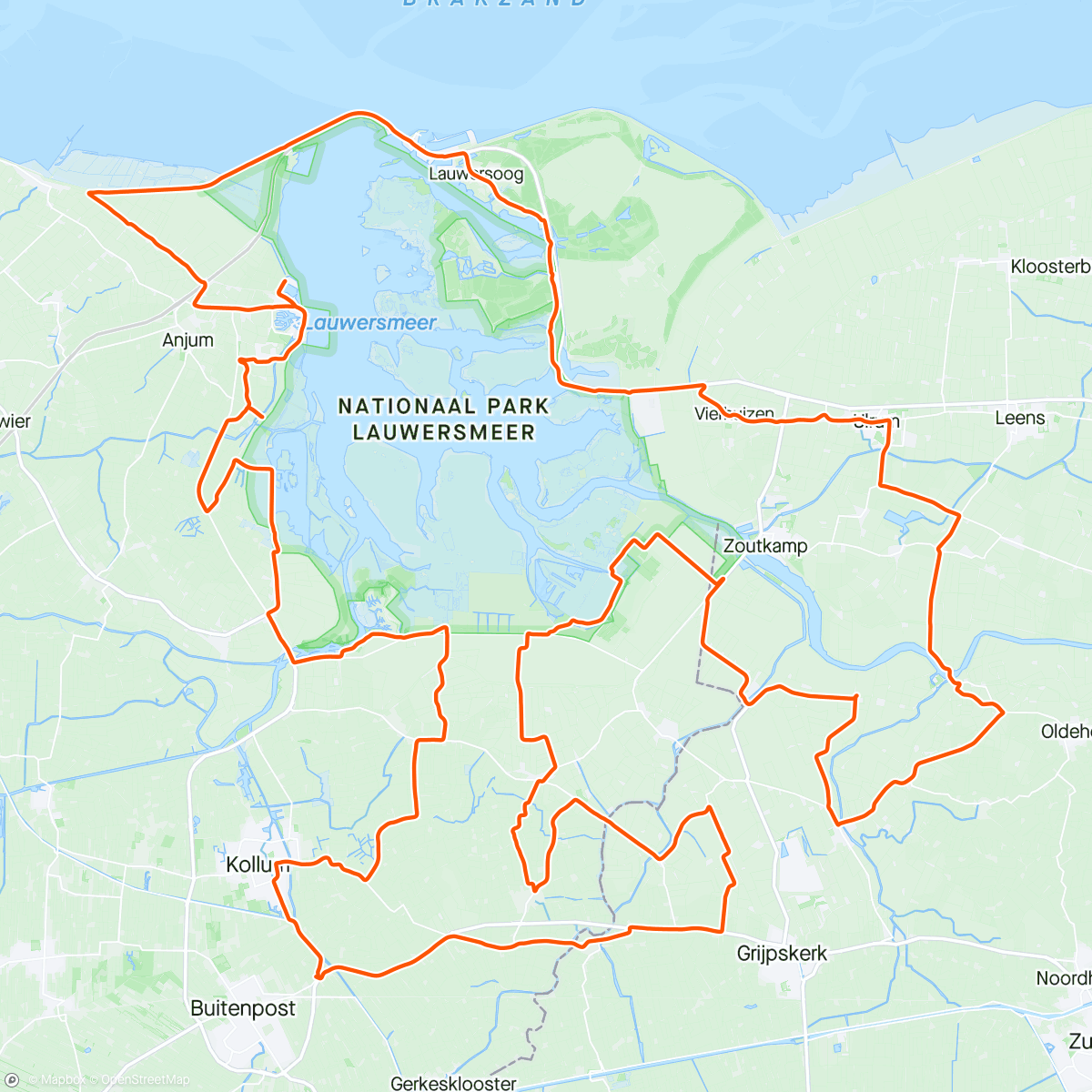 Carte de l'activité Rondje Lauwersmeer