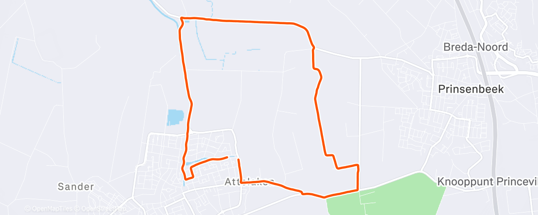 Map of the activity, Lekkere run ☀️