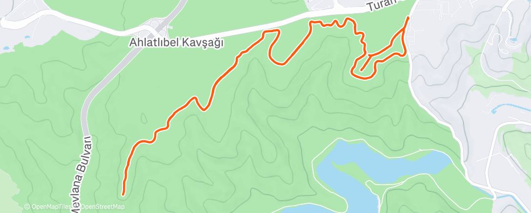 Map of the activity, Afternoon Trail Run