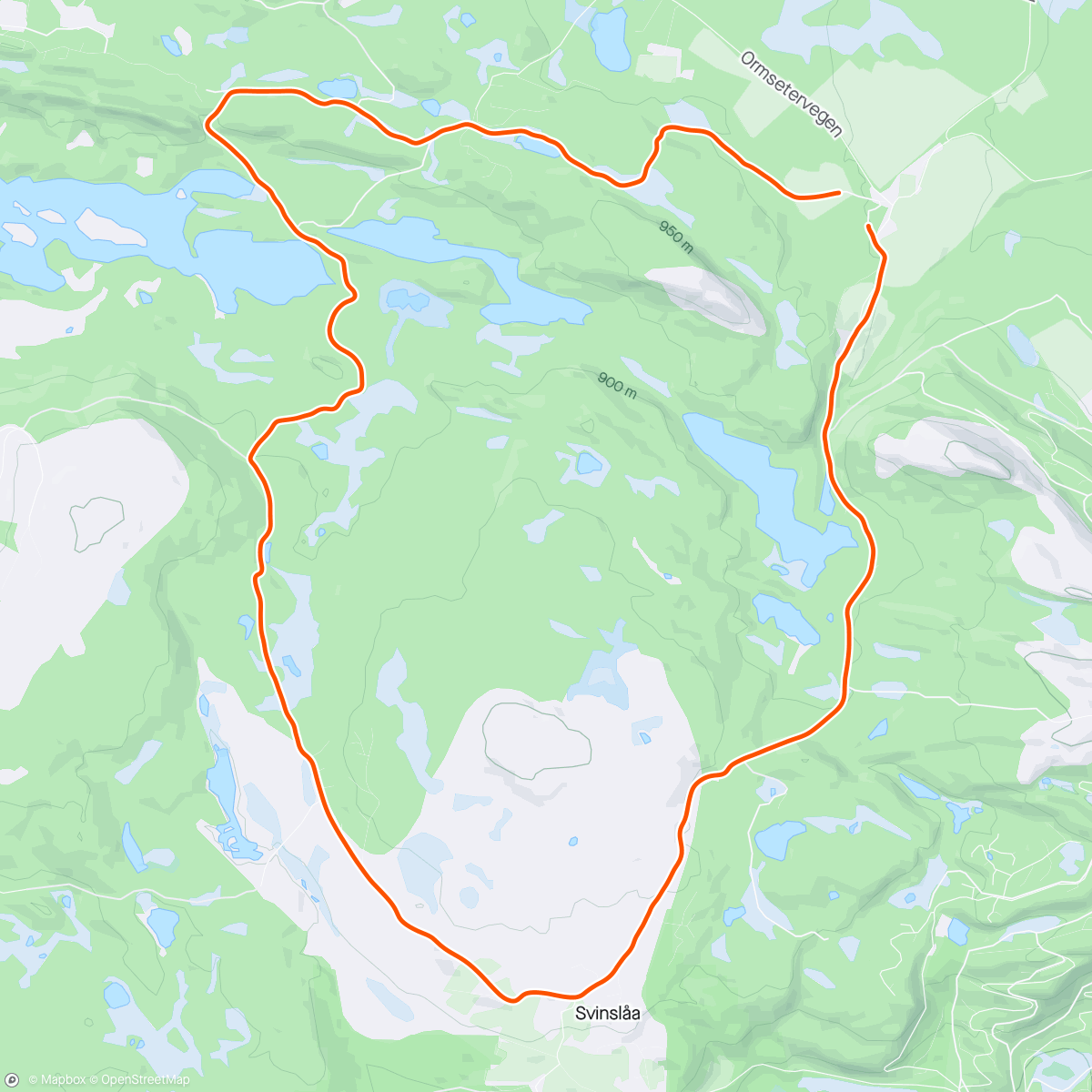 Map of the activity, Svinslårunden mot klokka