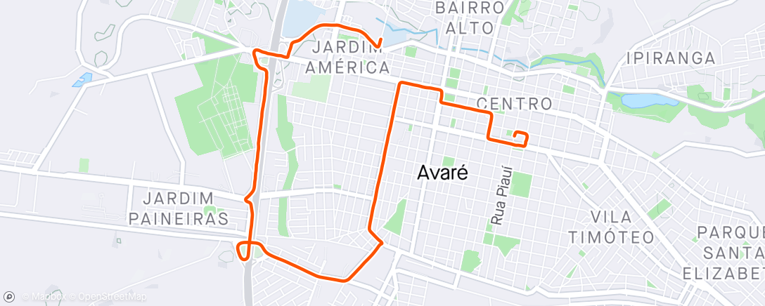 アクティビティ「Pedal de Quarta-feira」の地図
