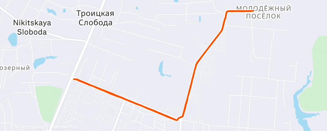 Map of the activity, Morning Run