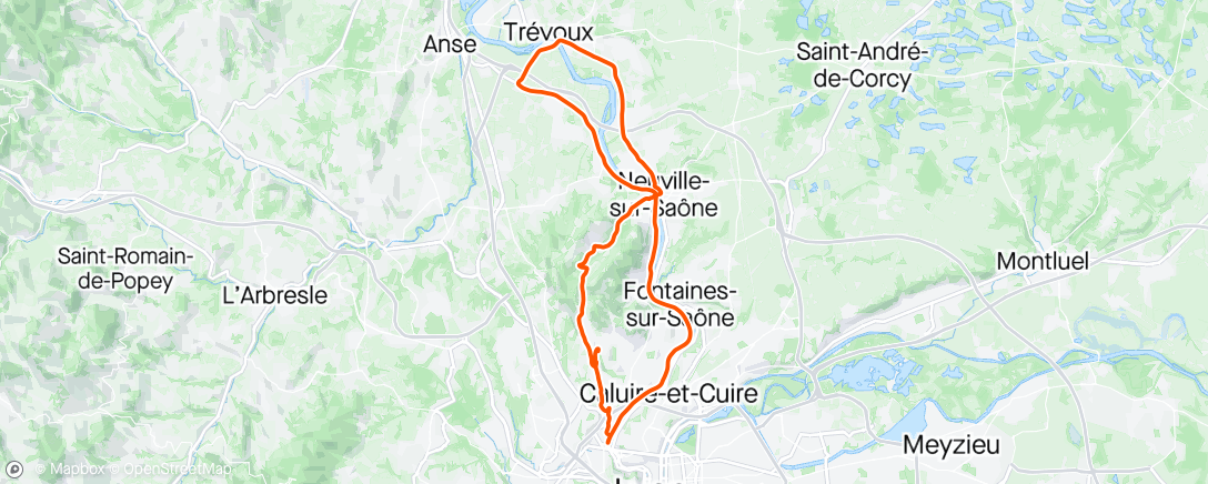 Mapa de la actividad, Vélo du midi avec Momo