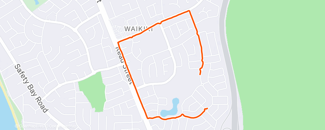 Map of the activity, Morning Run