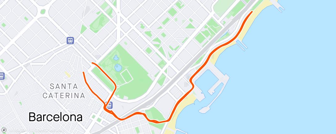 Map of the activity, M2 Tempo 5k over under