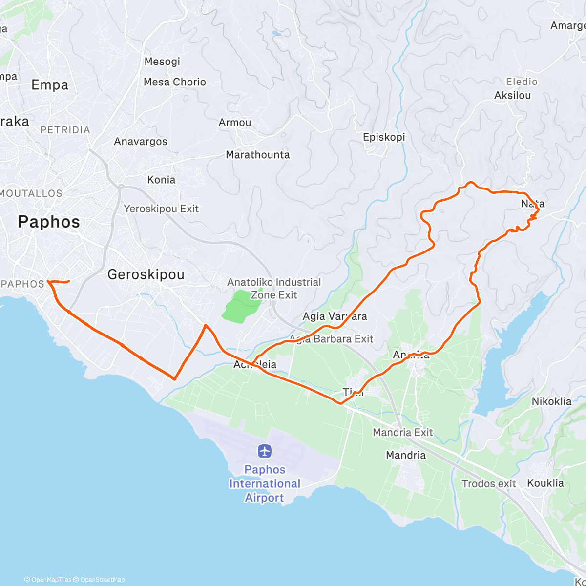 Map of the activity, Made a return to the best place in the world to ride a bike