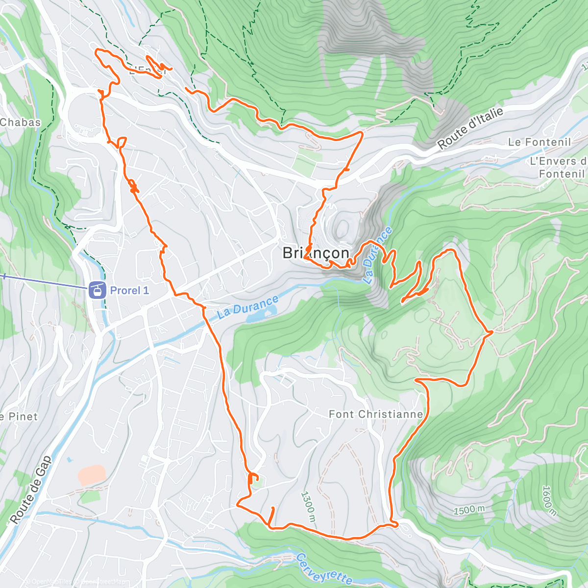 Map of the activity, Rando : Tour des fortifications de Vauban