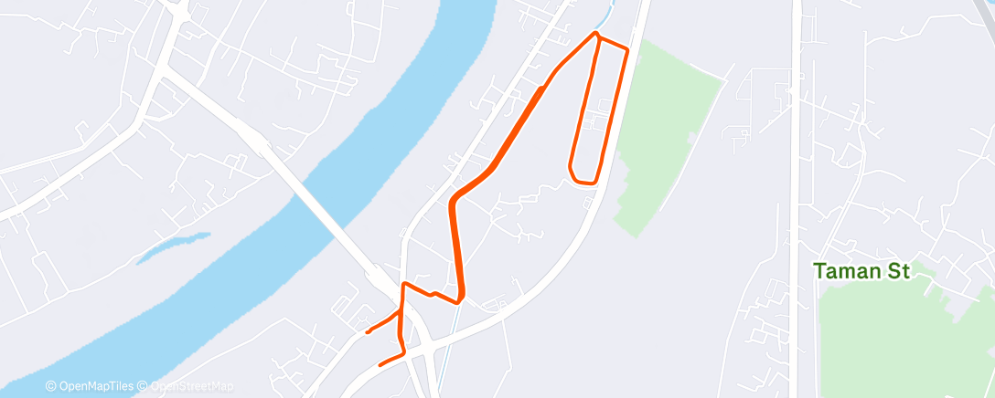 Map of the activity, Morning Run