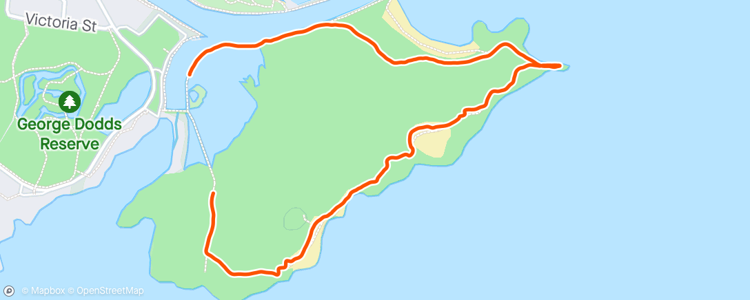 Map of the activity, Fast walk round the island