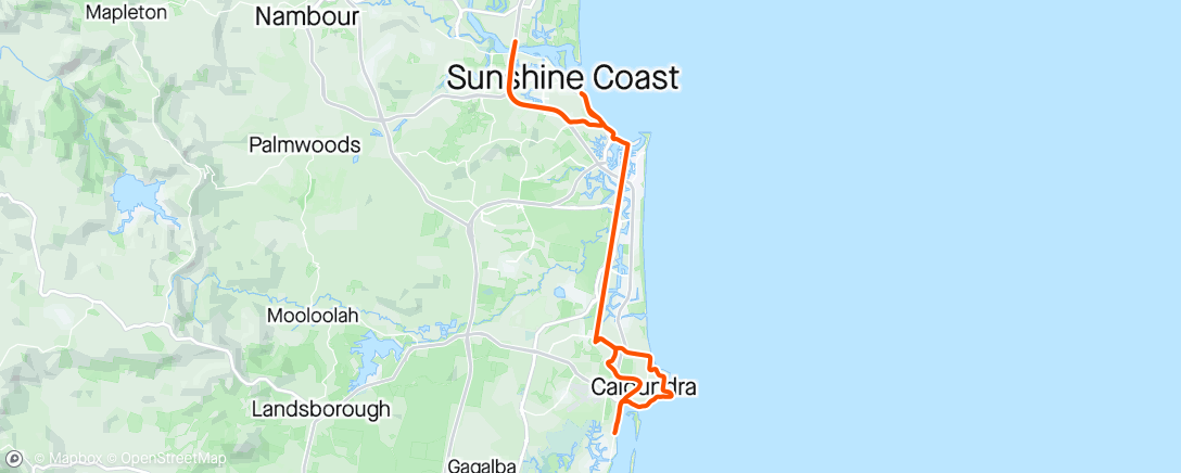Карта физической активности (FulGaz - Sunshine Coast)