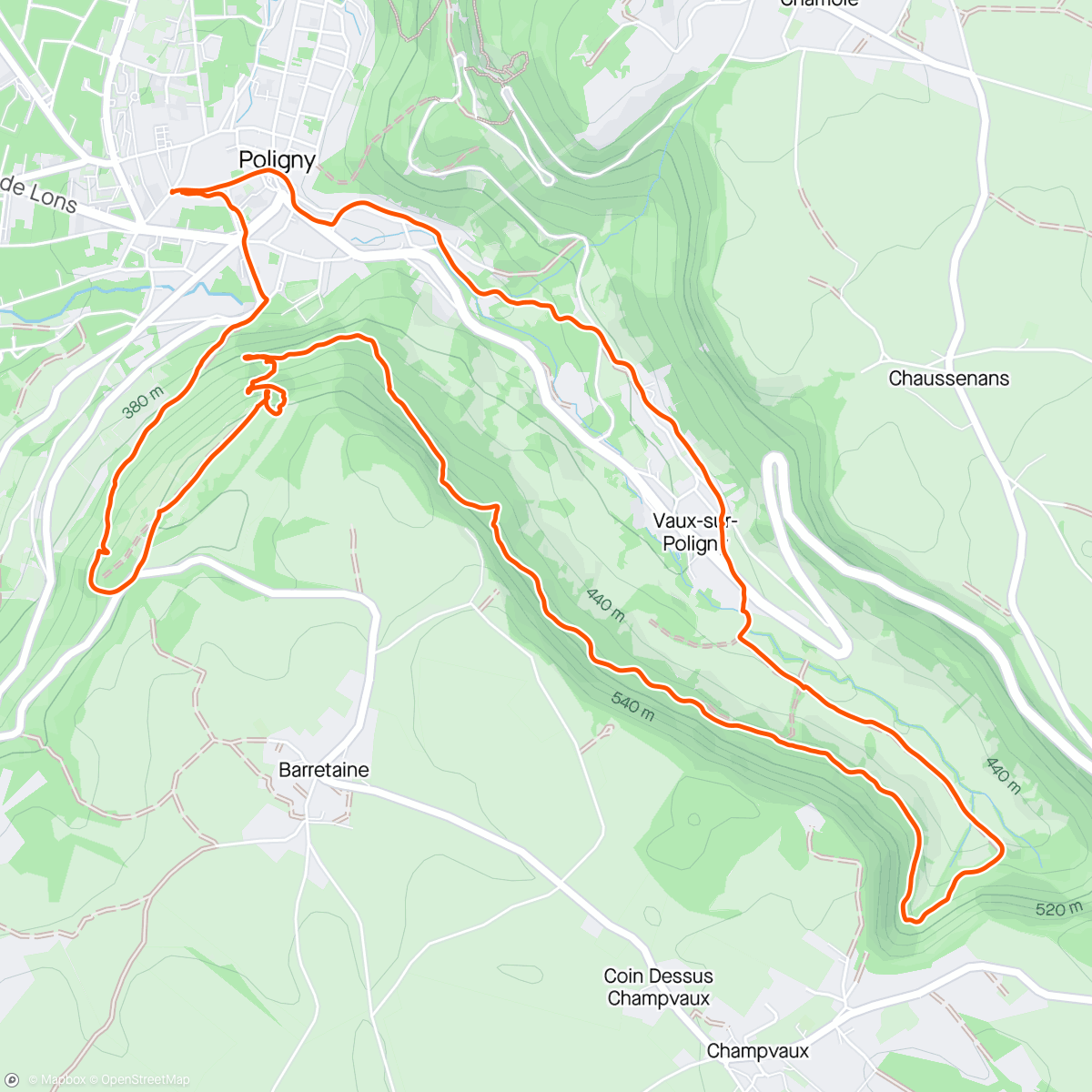 Mapa de la actividad (Culée de Vaux & Croix du Dan - ☀️)