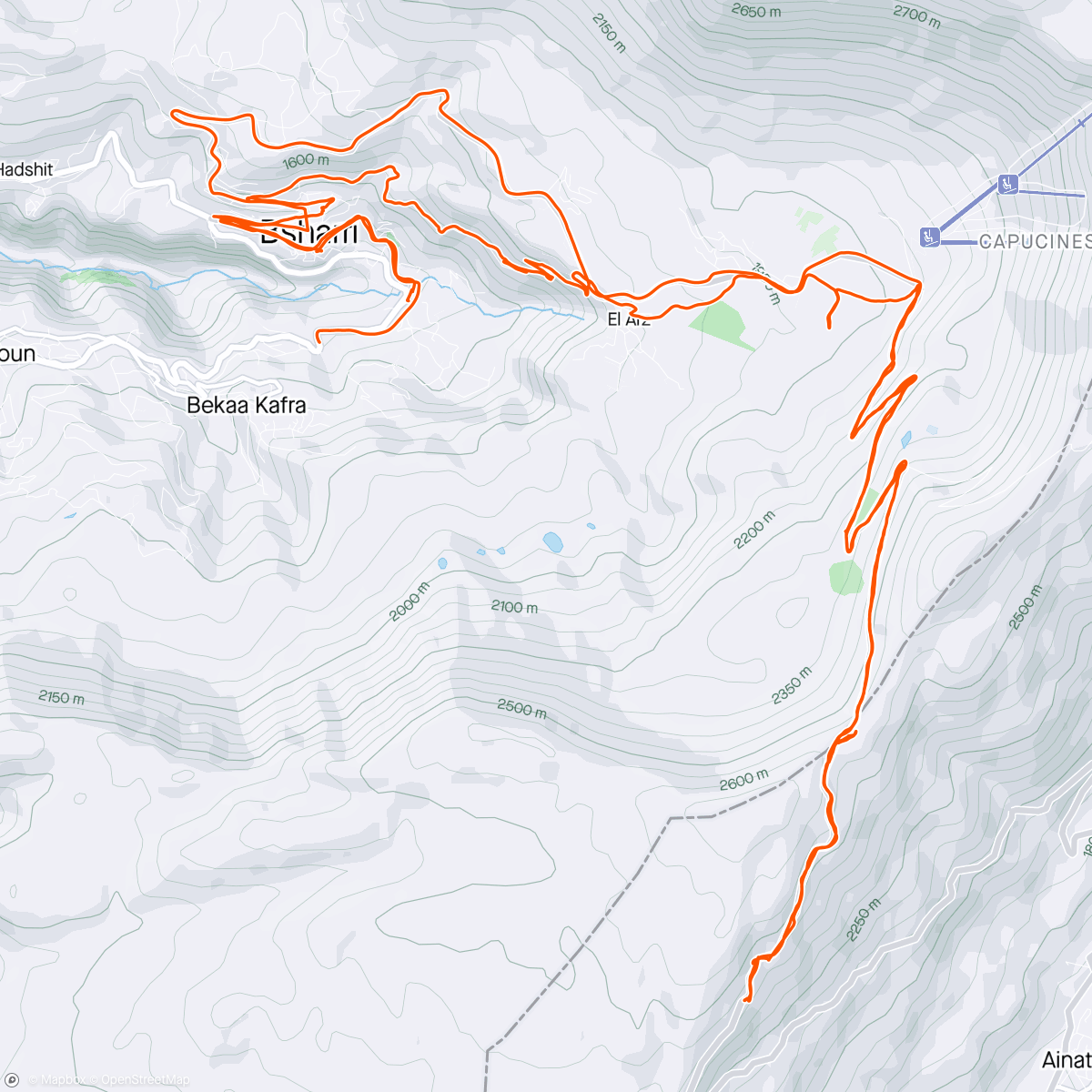 Map of the activity, Afternoon Ride🏔️🏔️