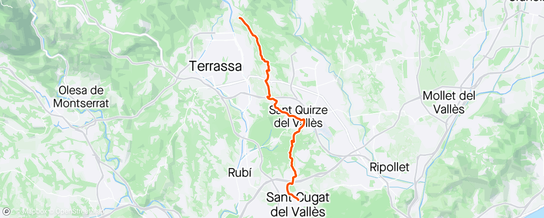Map of the activity, Marxa Nòrdica del Corredor Verd de Sant Cugat