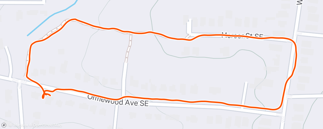 Map of the activity, Afternoon Walk