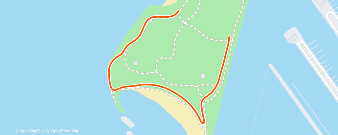 Map of the activity, Afternoon Run