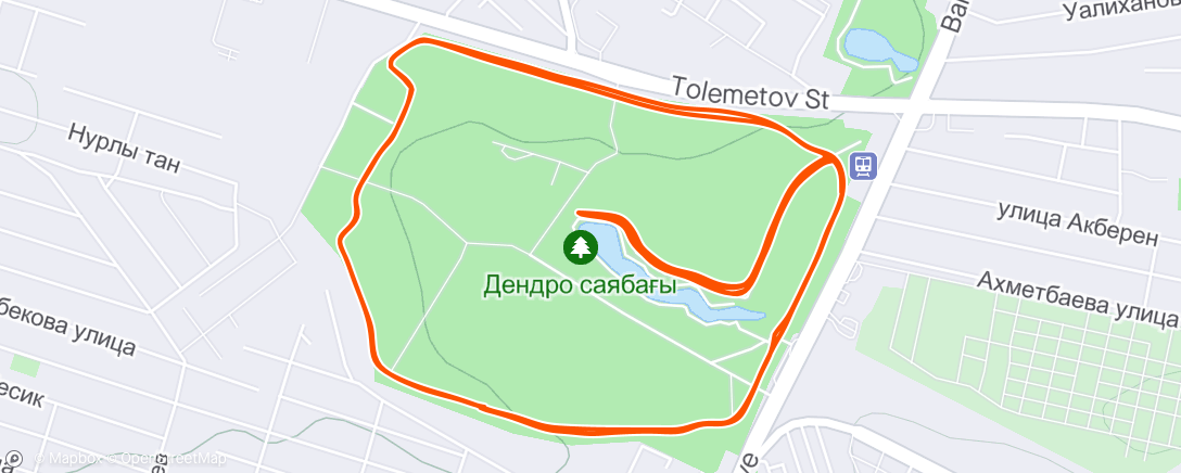 Mapa de la actividad, Вечерний забег