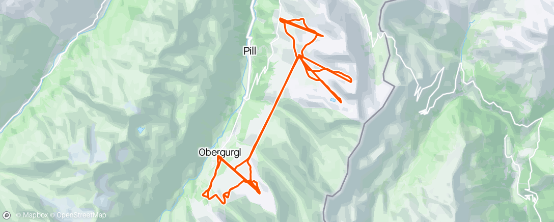 Map of the activity, Obergurgl day #5