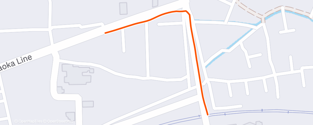 Map of the activity, 夕方のウォーキング