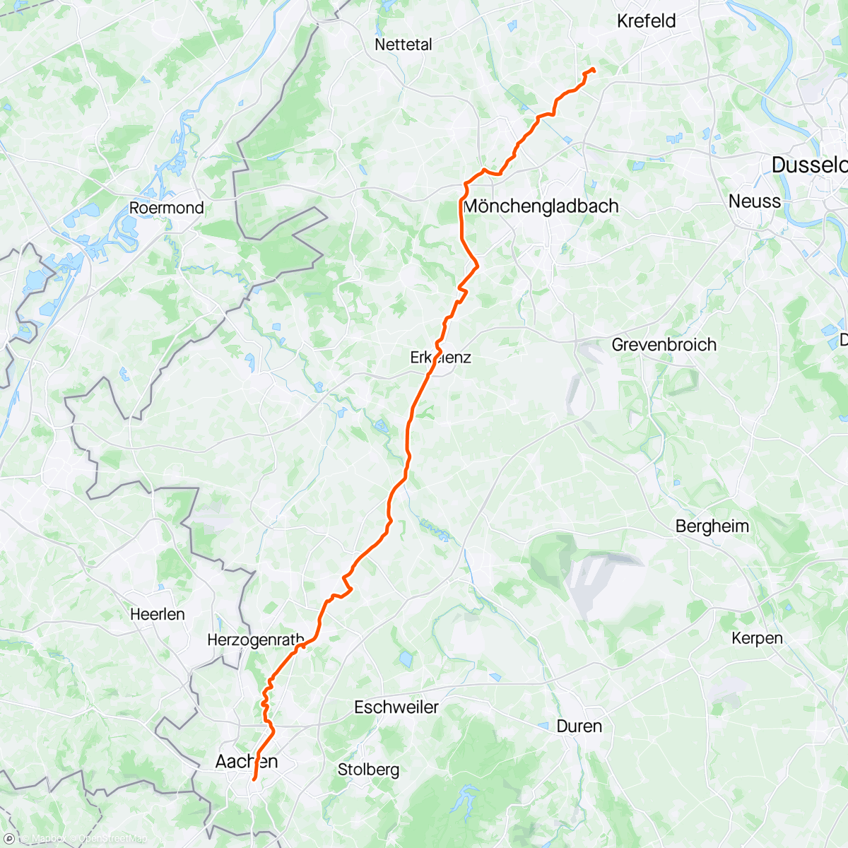 Map of the activity, Friends & Family Ride – Aachen > Forstwald