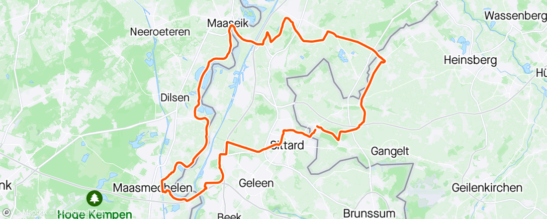 Map of the activity, Maasrunde ☀️