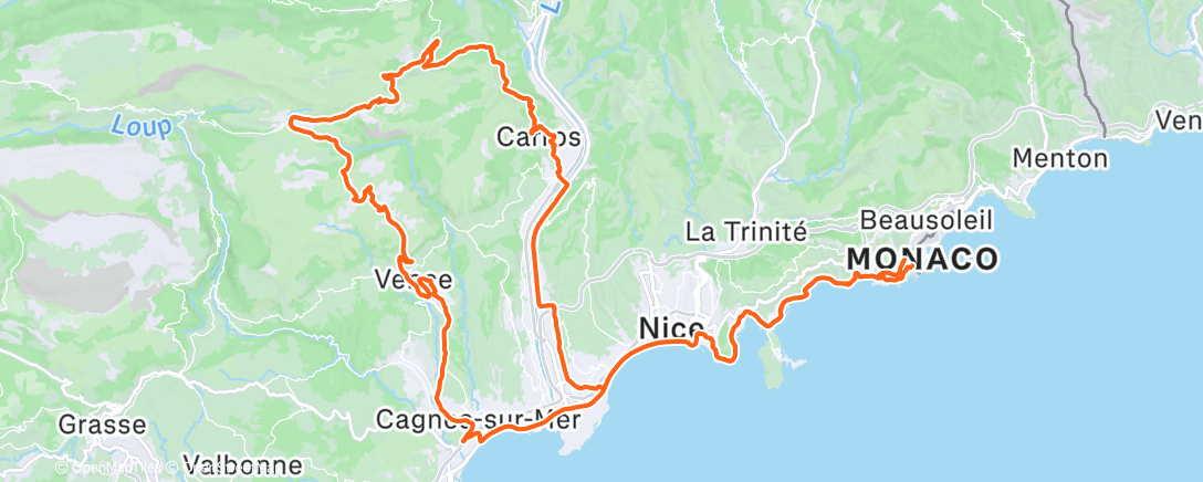 Map of the activity, Morning Ride