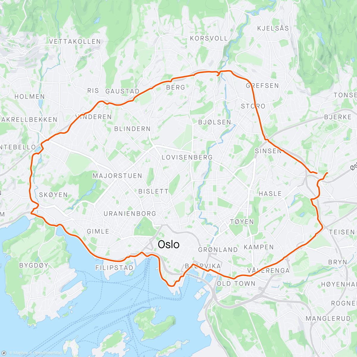 Map of the activity, Morning Ride before touristy stuff with mum