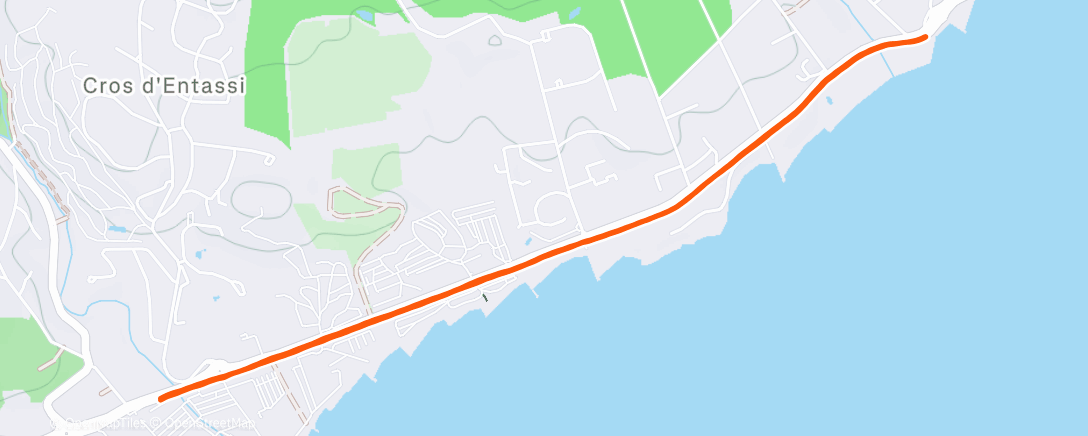 Map of the activity, Course à pied le midi avec le Vince 🧊