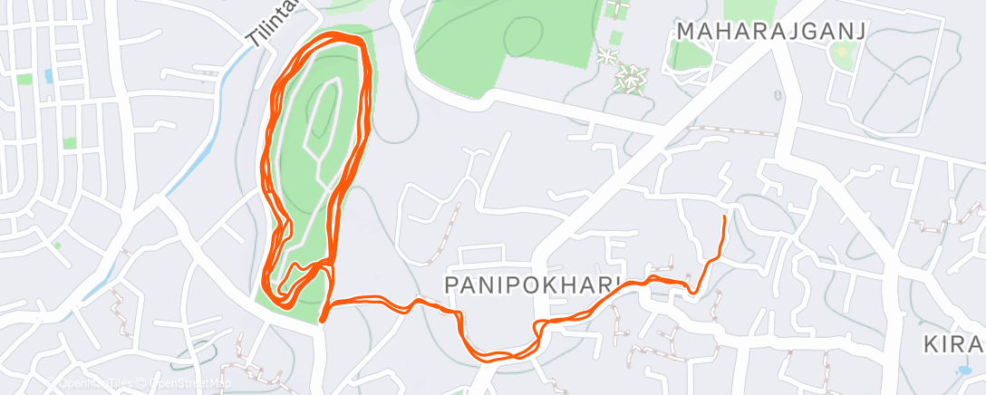 Map of the activity, Morning Trail Run