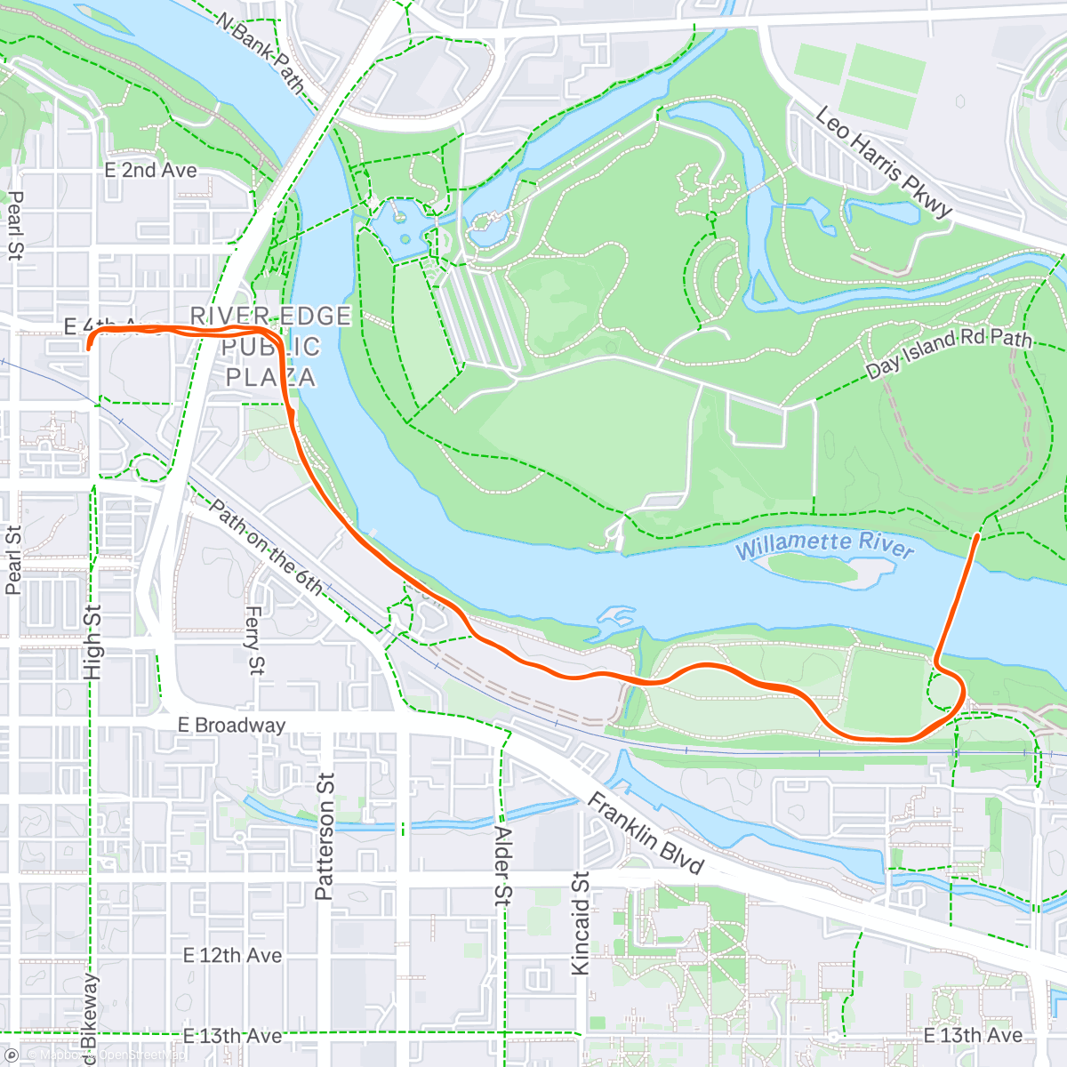 Map of the activity, Eugene Shakeout!