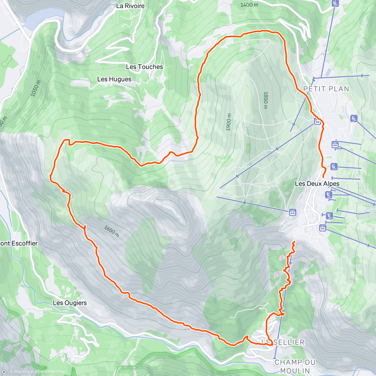 Map of the activity, Pied Moutet - Le Tour 🔴 #11