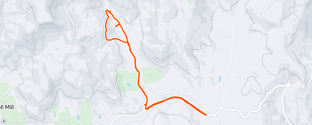 Map of the activity, Evening Run