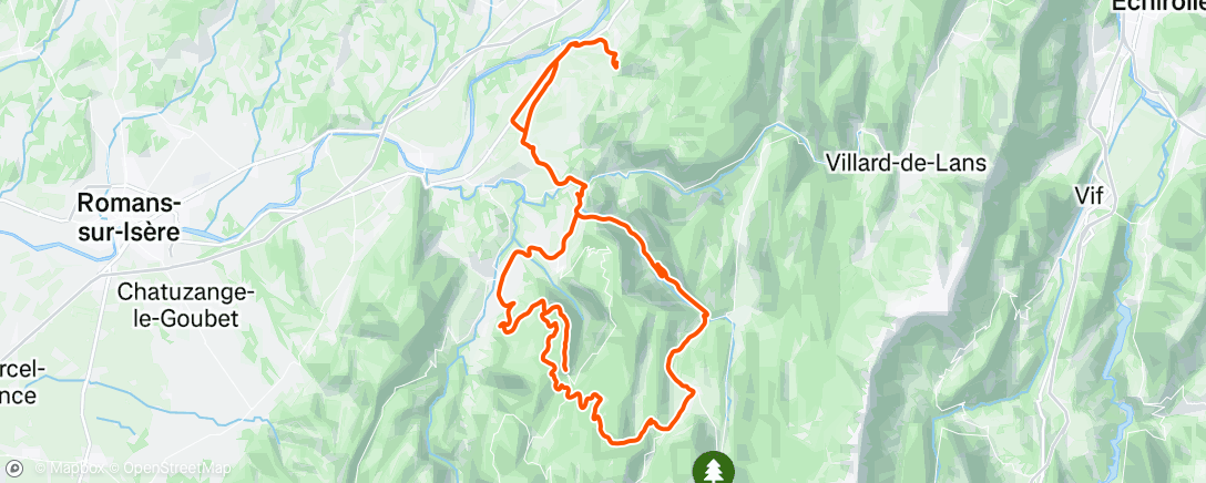 Map of the activity, Sortie vélo le matin