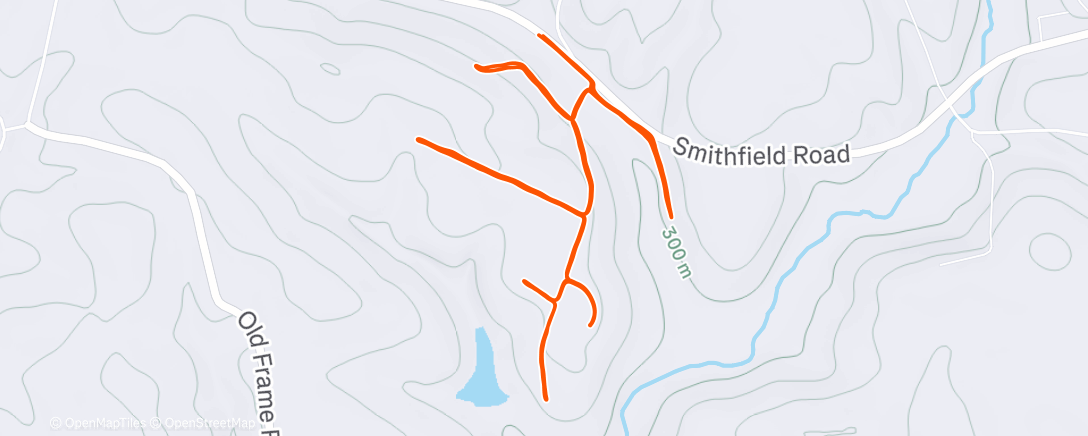 Map of the activity, Afternoon Run