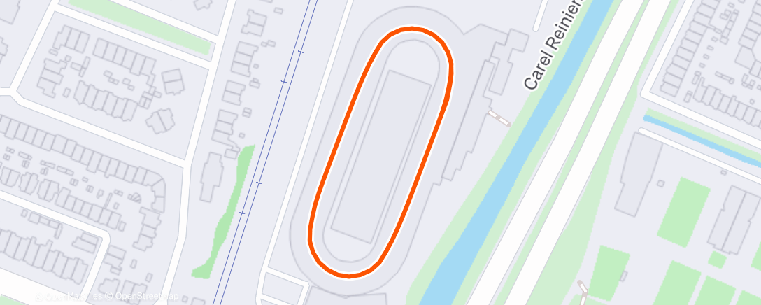 Map of the activity, Speed skating on the ice track in Haarlem