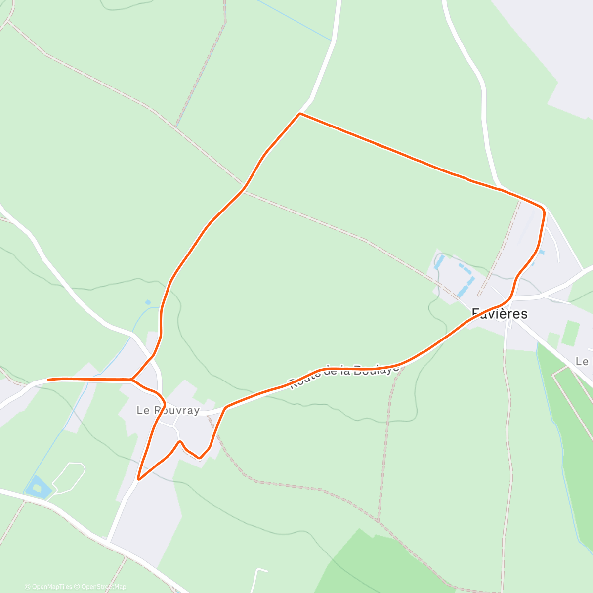 Map of the activity, Lunch Run