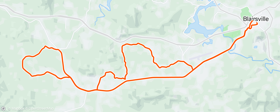 Map of the activity, Evening Long Ride