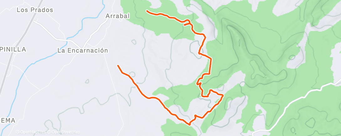 Mappa dell'attività Tradicional caminata de Año Nuevo