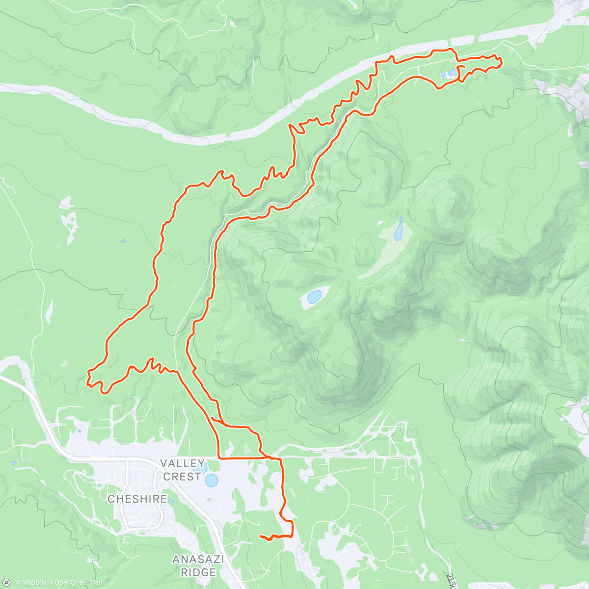 Map of the activity, XC mode