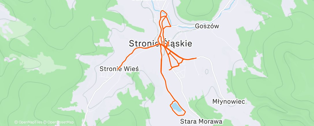 Map of the activity, Lunch Run