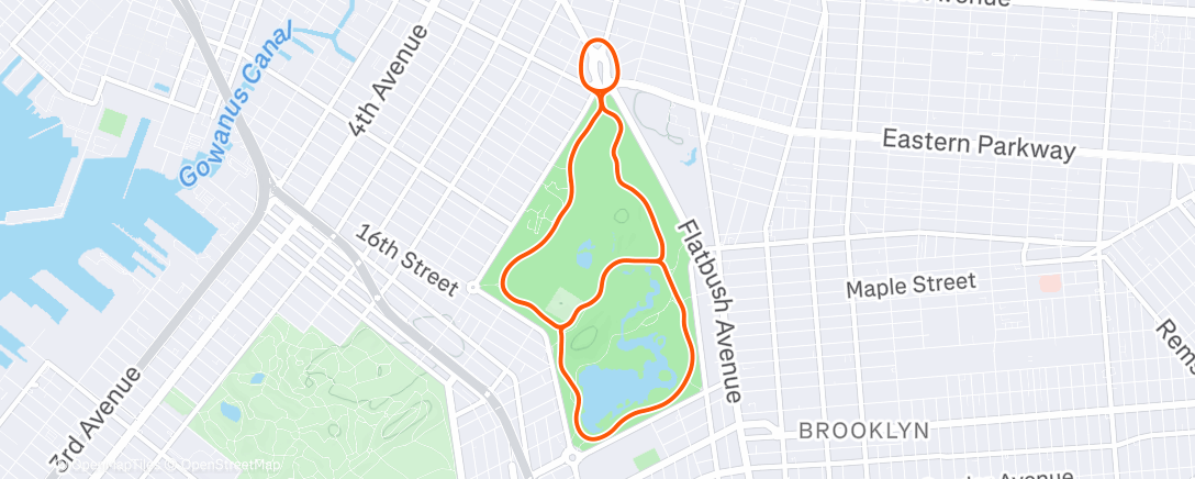 Map of the activity, Zwift - Zwift Academy Road: Workout 4 | Threshold Under/Overs on Toefield Tornado in New York