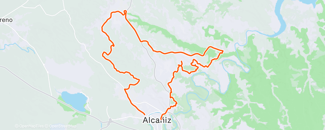 Map of the activity, Bicicleta de montaña por la tarde